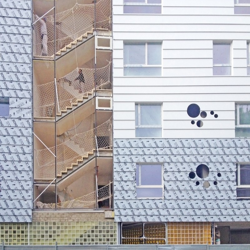 Una pequeña selección de fotografías del proceso de obra - Cooperativa de viviendas Glas Eraikuntza calle Jaén kalea 12, Amezola, BILBAO.